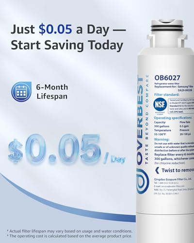 OB6027 Refrigerator Water Filter (3 Count)