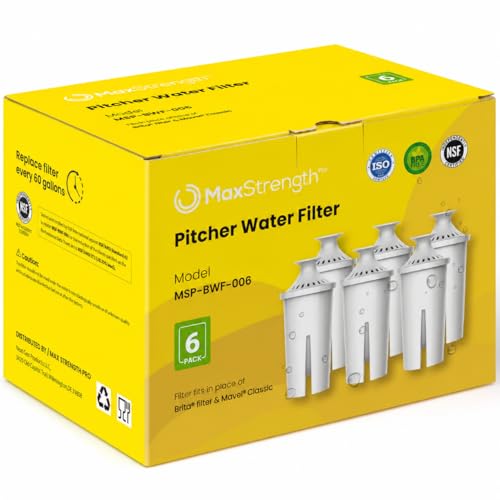 Water Filter Replacement for Brita® Pitchers & Dispensers (6 Count)