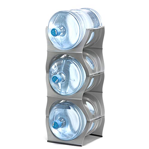 Stackable Water Bottle Storage Rack Best Water Jugs 5 Gallon Organizer. Jug Holder for Kitchen