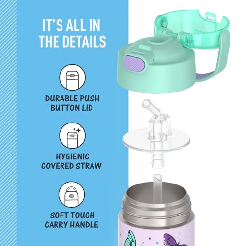 FUNTAINER Water Bottle with Straw
