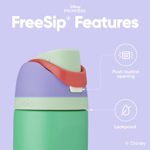 Princess FreeSip Stainless Steel Water Bottle 24 oz Ariel
