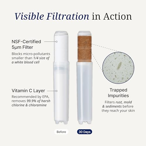 SecondShower Clinically Proven Filter for Skin Health (3 Count)