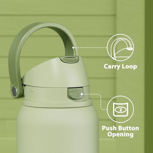 40 oz Insulated Water Bottle with Straw