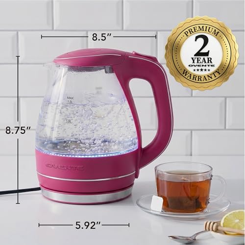 1.5L Glass Electric Kettle Water Boiler