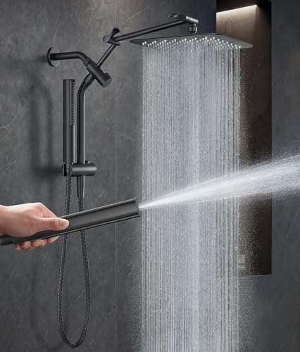 All Metal 10" Luxurious Rain Shower Head with Handheld Spray