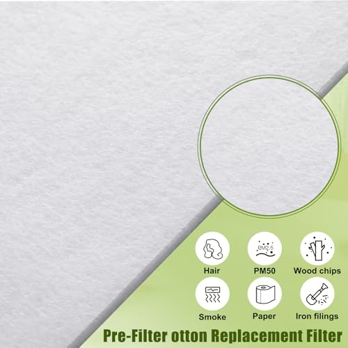 4 Pcs Filter Refills Accessories Includes Medium Filter Replacement with Prefilter Cotton Replacement for Solder Fume Extractor Soldering Smoke Absorber (4 Count)