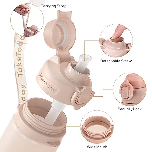 Collapsible Water Bottles with Straw for Travel