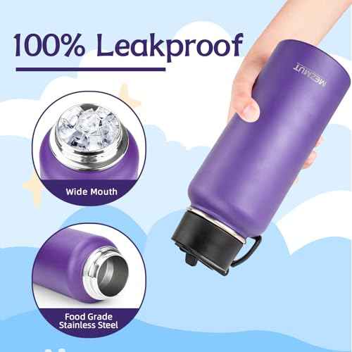 32oz Metal Sports Insulated Water Bottle with Straw Lid