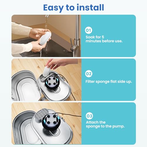 Official Tomxcute Cat Water Fountain Replacement Filters