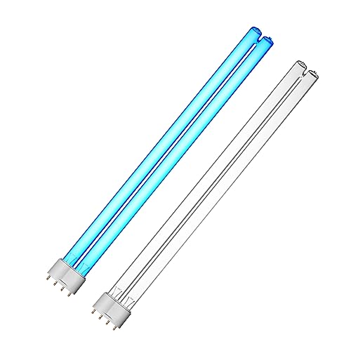 2 Pack 36 Watts UV Bulb 16.5 Inch Germicidal 2G111 Base UVC Replacement Light Bulb for HVAC Duct Air Purifier & Pond Clarifier (2 Count)