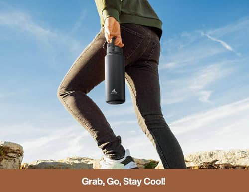 40 oz Insulated Water Bottle with 2