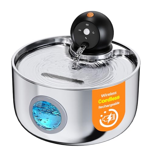 Wireless Cat Water Fountain Cordless