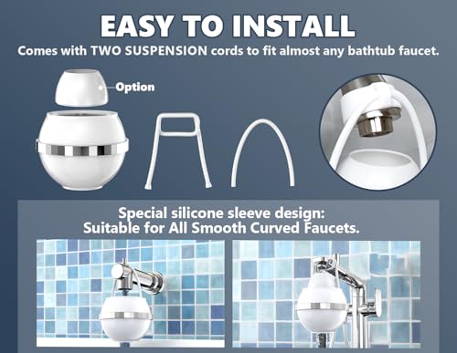 Bath Water Filter for Tub Faucet with Overflow