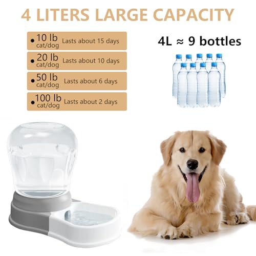 1 Gallon Automatic Gravity Dog Water Dispenser