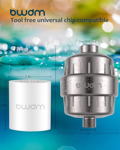 Shower Filter Brushed Nickel Remove Chlorine softer hair and skin