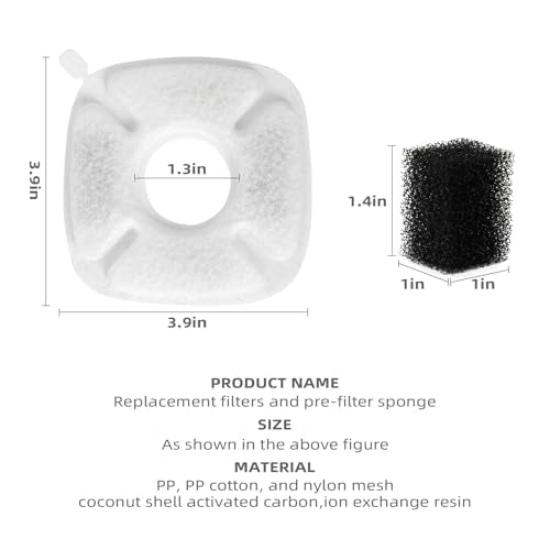 Cat Water Fountain Filter Pet Drinking Fountain Filter (16 Count)