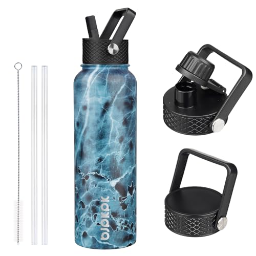 40oz Insulated Water Bottle with Straw Lid