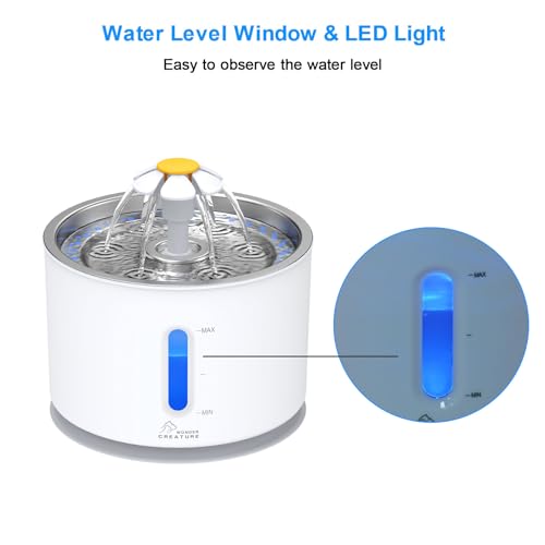 Cat Water Fountain Stainless Steel Lid with 4 Filters