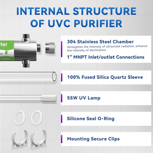 UV Water Filter Whole House 120V 55W