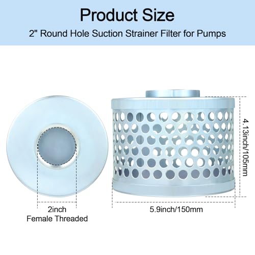 Carbon Steel Round Hole Suction Strainer Filter for Water Pumps