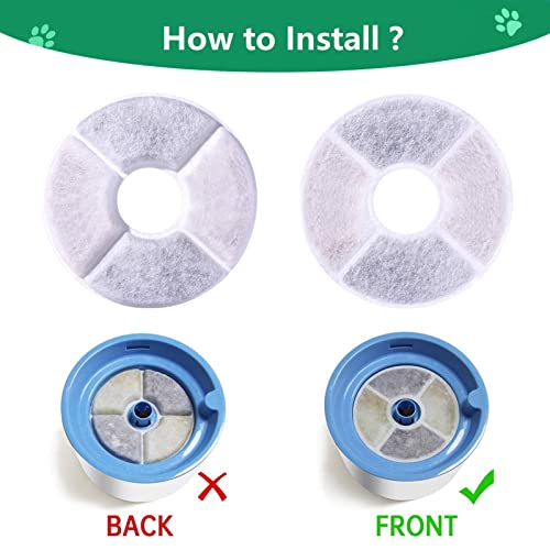 Cat Water Fountain Filters 8 Pack (8 Count)