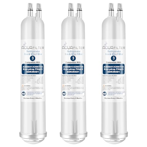 FILTER3 4396841 Refrigerator Water Filter Replacement Compatible with 4396841 4396710 EDR3RXD1 EDR3RXD1B Filter 3 P1WB2 P2RFWG2