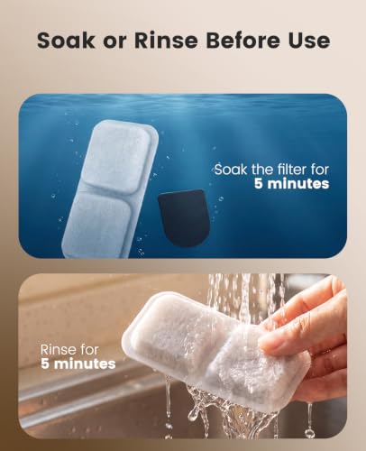 8 Replacement Filters for 2.2L 3.2L Cordless Cat Fountain