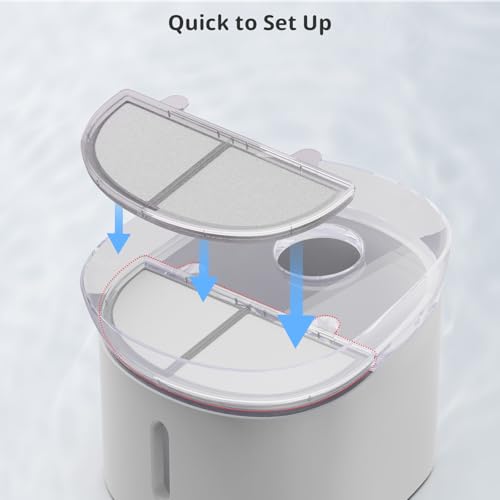 Cat Water Fountain Filter Pet Drinking Fountain Filter Replacement (3 Count)