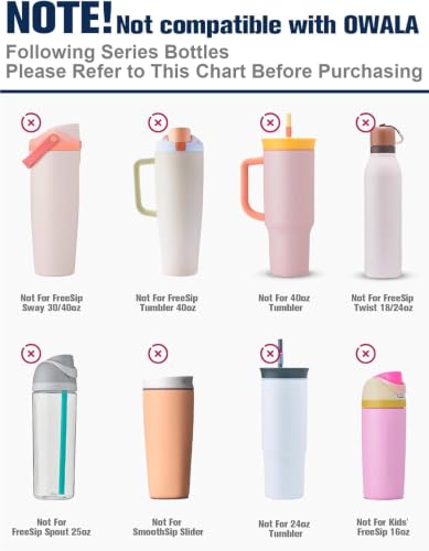 2PCS Silicone Boot for Owala FreeSip Water Bottle 40 oz (2 Count)