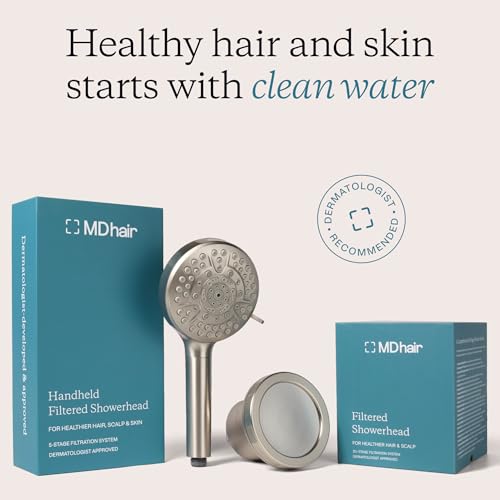 Mounted & Handheld Filtered Shower Head Bundle for Hard Water