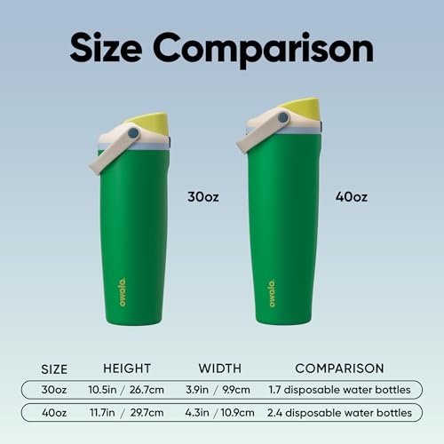 FreeSip Sway Insulated Stainless Steel Water Bottle with Two