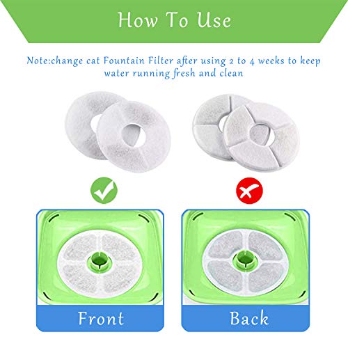 Rarloner Cat Fountain Replacement Filters (8 Count)