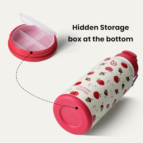 32oz Insulated Water Bottle with Pill Box (32 Count)