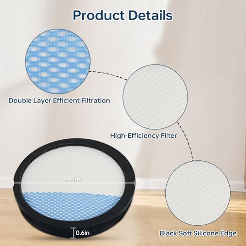 Vacuum Filter for Ryobi PCL720 PBLSV716 (4 Count)