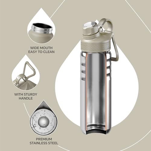 24oz Stainless Steel Insulated Bottle with 2 Leak