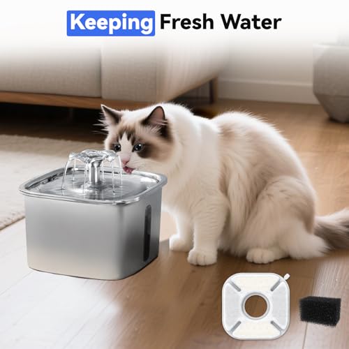 40 Packs Compatible with Veken Pet Cat Water Fountain Filters Replacement