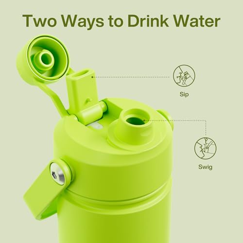 Insulated Water Bottle with Straw Stainless Steel Water Bottle