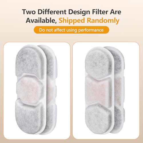 8 Pack Dog Fountain Filter Replacement for Zuqqony 12L