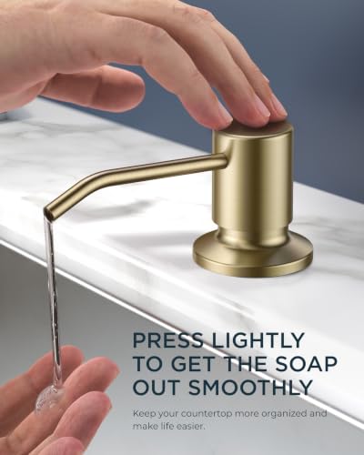 Gold Kitchen Faucet with Soap Dispenser