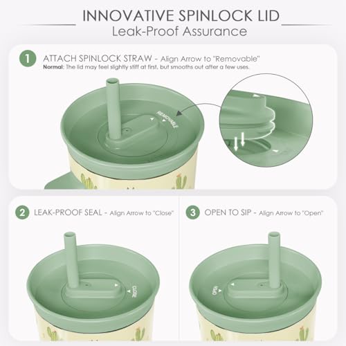 Cactus Stainless Steel Locking Lid Silicone Straw Tumbler with Handle 40oz