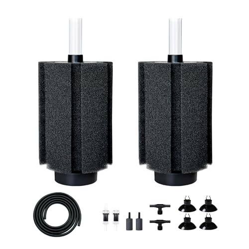 100 120 Gal Large Aquarium Sponge Filter with Air Stone and Ceramic Media