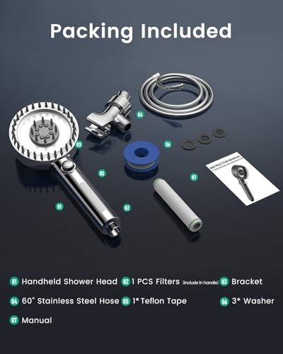 Filtered Shower Head with Handheld