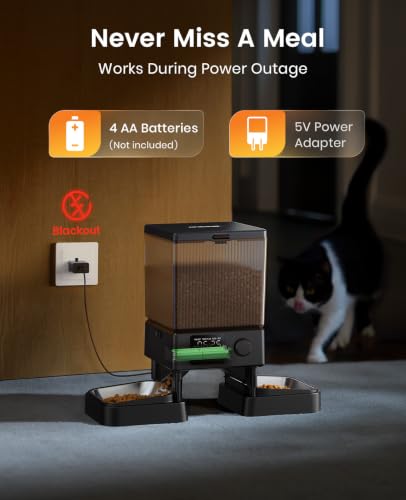 Automatic Cat Feeder for 2 Cats Pets