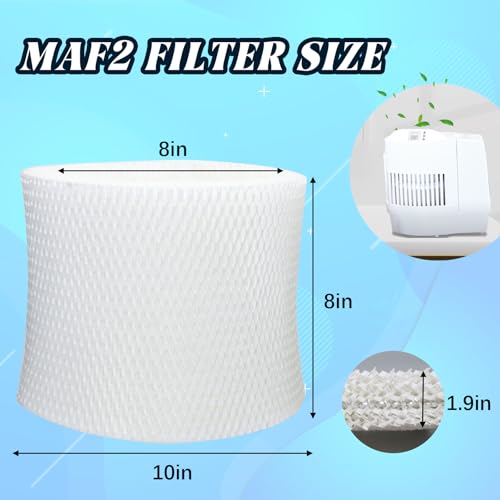 MAF2 Humidifier Filter Replacement for AIRCARE Essick Air Moist Air MA0800 MA0600 MA08000 MA0601 for Kenmore 15408 15508 154080 17006 29706 29988 Series Humidifier Super Wick Filter