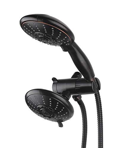 Anti Clog High Pressure Large Oil Rubbed Bronze Dual Shower Head 5