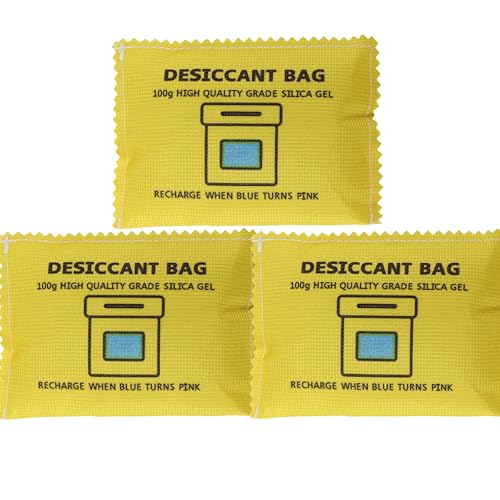 100g Rechargeable Desiccant Silica Gel Beads Pack Lab Desiccants Bag Rechargeable Moisture Absorbing for Storage Bins and Totes