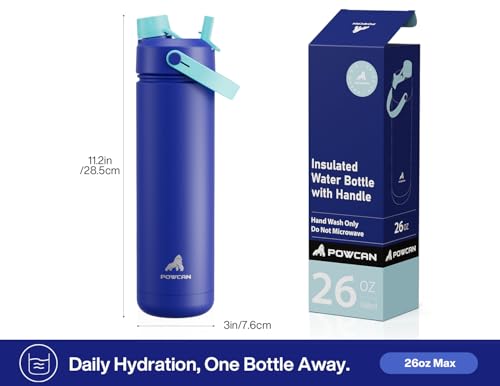 26 oz Insulated Water Bottle with 2