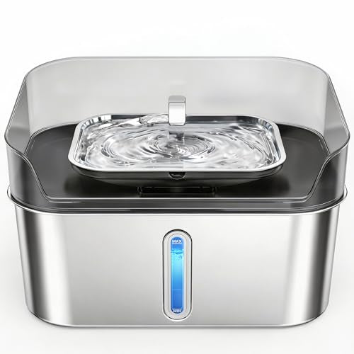 No Spill Dog Water Fountain Stainless Steel