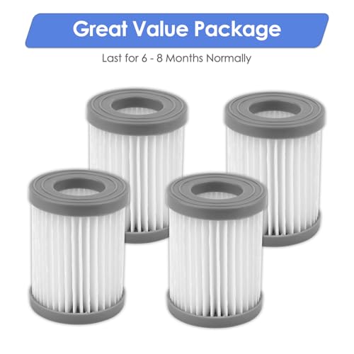 4 Pack) M320 Replacement HEPA Filters Compatible with Lefant M320/ M320G Robotic Vacuum Cleaner, Upright Filter, Canister Filters, Vacuum Filter, Filters Accessories Kit, Filter Kit (4 Count)