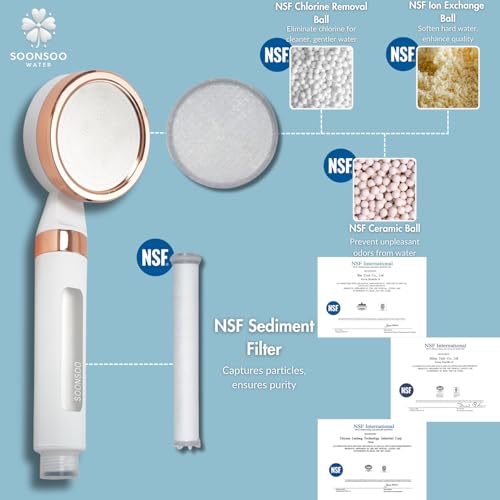 Dual Hard Water NSF Filter Shower Head